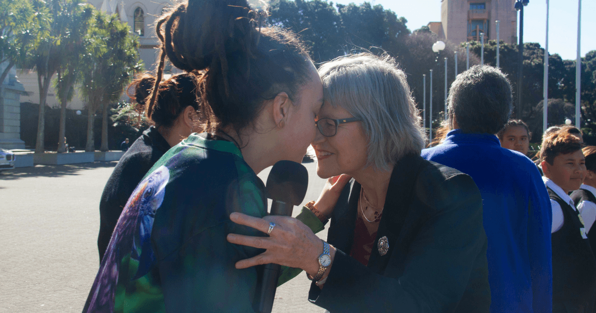 The traditional Māori greeting